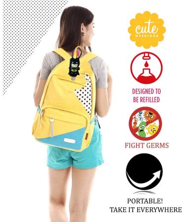 Hero Inspired Cute Hand Sanitizer Holder for Backpack - 1 oz Bottle Case (Black) - Buy Online on GoSupps.com