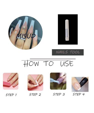MISUD French Press on Coffin Fake Nails | Long Ballerina False Nails 24Pcs | Matte Rhinestone Acrylic Nails for Women and Girls - Buy Online on GoSupps.com