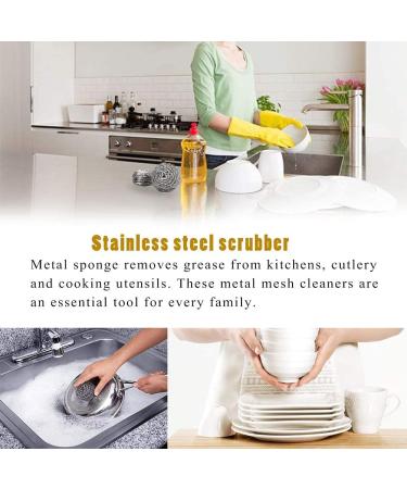 20-Piece Stainless Steel Pot Cleaner Set - High-Performance Spiral Scour Pads for Pans Grills & Stoves - Durable Silver Cleaning Solution - Buy Online on GoSupps.com