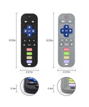 Remote-Controlled Silicone Bathing Toys for 3-Month-Olds - Dental Aid & Soothing Bite Rings (2-Set) in Black & Gray - Buy Online on GoSupps.com