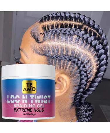 Te Amo Braiding Styling Gel 16 Fl Oz - Extreme Hold for Braids Locs & Twists | Tames Frizz & Edges with Aloe Castor Oil & Vitamin E | Ideal for All Hair Textures - Buy Online on GoSupps.com
