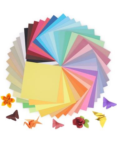 Origami Paper 50 Colors 100 Sheets 6" x 6" - Double Sided Color Origami Kit for Crafts & Art