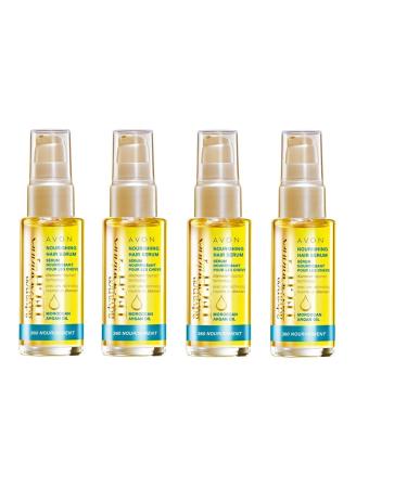 4 X Huile d'argan marocaine sans rin age Cheveux Traitement + vit E 360 Nourrit 120 mls Avon