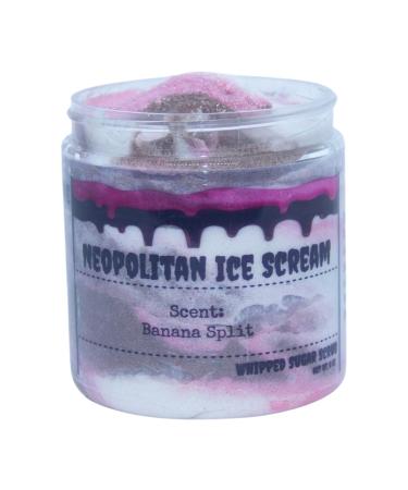Neopolitan Ice Scream Whipped Sugar Scrub (4oz jar) 4 Ounce jar