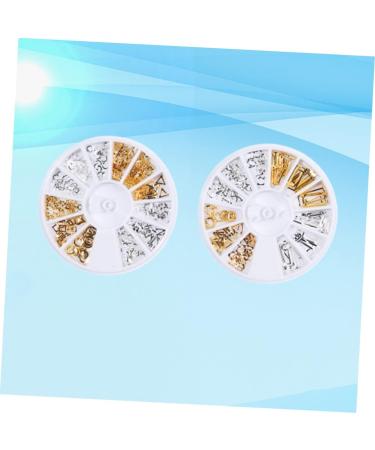 minkissy 2 Boxes Nail Art Goldendoodle Ornament Nail Rivets Studs Metal Decor Gold Metal Nail Studs Nails Jewelry Art Decoration Rivets for Metal Nails Rhinestones Metal Rivet Gem 3D Mix - Buy Online on GoSupps.com