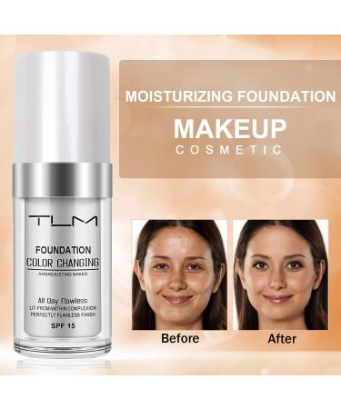 30ml TLM Colour Changing Foundation Concealer - 2 Pack Makeup Base for Flawless Warm Skin Tone Coverage - Buy Online on GoSupps.com