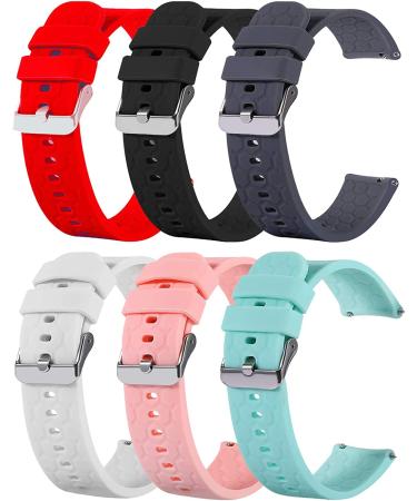 6-Pack Soft Silicone Bands for Donerton & KALINCO P22 Smart Watches - Quick Release Sport Straps for Women & Men - Buy Online on GoSupps.com