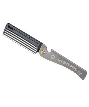 Shopping Spree Folding Beard Comb Wooden Beard Comb Stainless Husband wooden comb