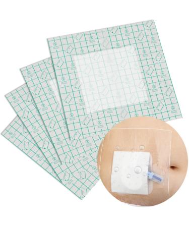 Waterproof PD Dialysis Catheter Shower Cover Wound Shields Picc Line Bandage Chest Peritoneal Chemo Port Feeding Tube G-Tube Water Barrier Protector (8 x 8 Inch with Non-Stick Center Pad (Pack of 25))