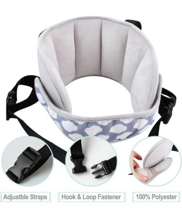 AIPINQI Child Car Seat Head Support Band - Grey | Safe Sleep Solution for Car & Plane Travel - Buy Online on GoSupps.com