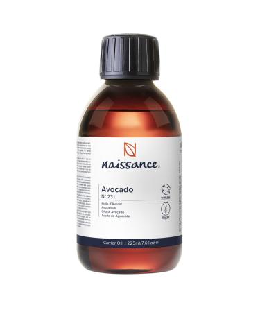Naissance Avocado Oil (No. 231) - 225 ml - For Dry Hair Face Body Beard - Natural Unrefined and Cold Pressed