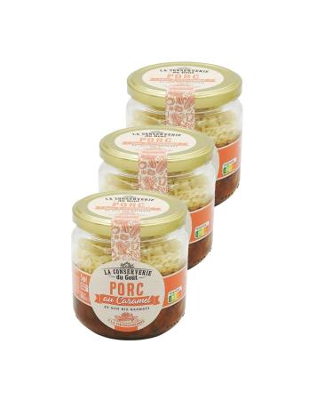 La Conserverie du Go t Pack of 3 Caramelized Pork with Basmati Rice - 300g Jar