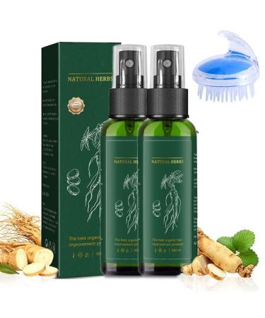 S Rum De Croissance Des Cheveux Au Ginseng En Spray Pour Hommes Et Femmes S Rum De Repousse Des Cheveux Au Gingembre Pour La Perte De Cheveux L' Claircissement Des Cheveux (2pcs)