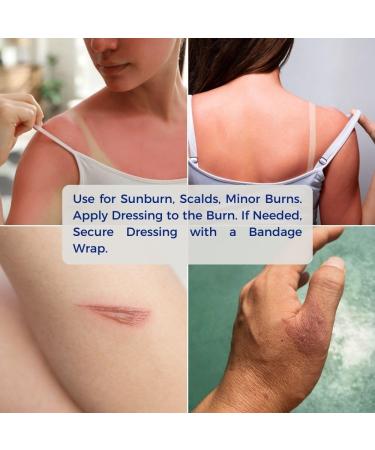 Sterile Hydrogel Burn Dressing 8x8 First Aid for 1st & 2nd Degree Burns Sunburn & Scalds - Cools & Soothes | International Shipping - Buy Online on GoSupps.com