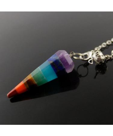 Reiki Energy Healing Crystal Point Dowsing Pendulum Dowser With 7 Chakra Type - Buy Online on GoSupps.com