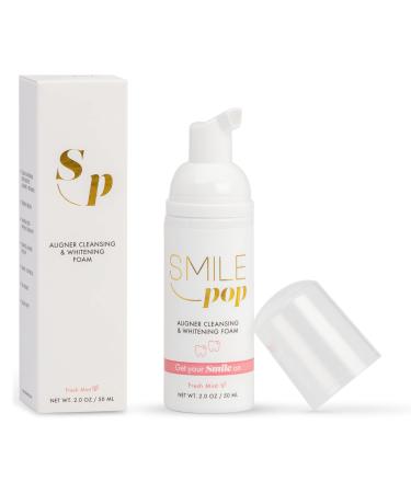Smile Pop Mint Aligner Cleaner & Whitener Foam for Invisalign, Dentures and Essix Trays. Retainer Cleaner Contains Hydrogen Peroxide, Fights Against Bad Breath, Brightens Teeth and Kills Germs