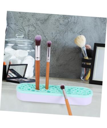 Buy Housoutil Silicone Makeup Brush Storage Box | Brush Drying Rack & Organizer | Green 28X5CM - Ideal for Air Drying & Desktop Organization - Buy Online on GoSupps.com