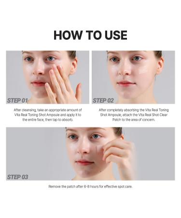 MEDITHERAPY VITA REAL Shot Clear Patch - Dark Spot & Acne Care Hydrocolloid Patch with Pure Vitamin C for Brightening | Korean Skincare (6EA - Buy Online on GoSupps.com