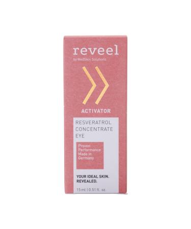 reveel by MedSkin Solutions Resveratrol Concentrate Eye Multi-Active Anti-Aging Eye Cream Reduces fine Lines and Wrinkles with Hyaluronic Acid & Shea Butter for Women & Men 10 ml