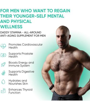Daddy Stamina Sea Moss Capsules - Pure Seaweed Supplement for Energy and Skin Health Ultimate Anti-Aging Natural Supplement for Men 60 Capsules - Buy Online on GoSupps.com
