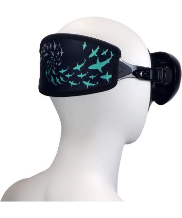Flow Scuba Gear Diving Slap Strap - Neoprene Cover for Dive Mask Straps, Sharknado Design - Buy Online on GoSupps.com
