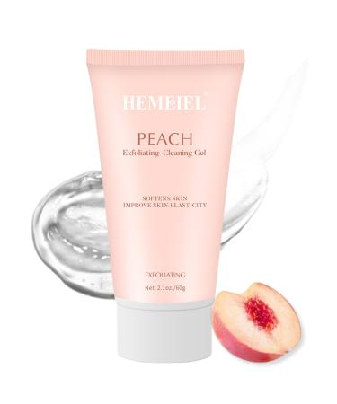 Juicy Peach Face Exfoliator Facial Scrub Gel Exfoliating Cleaning Gel Face Scrub Blackhead Scrub Exfoliating Face Wash Brightening Skin Soft Your Skin and Remove Dead Skin For Smooth & Radiant