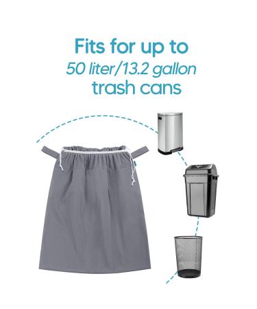 Teamoy 2 Pack Pail Liner for Cloth Diapers - Reusable Diaper Pail Bag with Elastic Band and Drawstring - Fits 13.2 Gallon Trash Can and Diaper Pails - Owls Gray - Buy Online on GoSupps.com