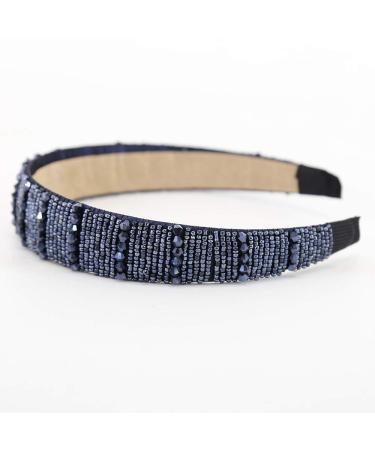 BTWTRY Navy Blue Crystal Headband - Handmade Fashion Hair Accessory for Women and Girls - Buy Online on GoSupps.com