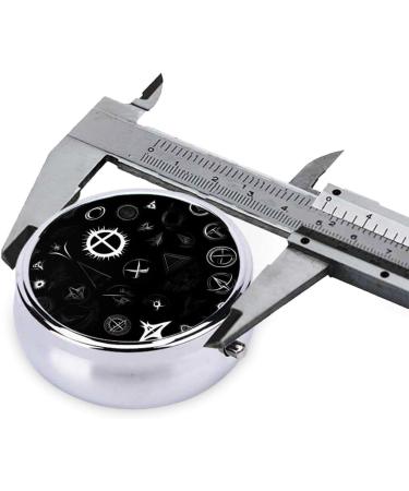 Black and White Universal Round Pill Box - 3 Compartment Organizer for Travel & Pocket - Buy Online on GoSupps.com