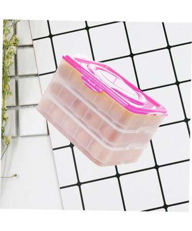 Angoily 3 Food Boxes Deviled Egg Containers Fridge Egg Storage Organizer Egg Tray Pink Egg Carton Portable Pink medium - Buy Online on GoSupps.com
