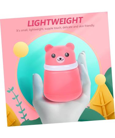 PLAFOPE 2pcs Bear Powder Puff Box | Travel Baby Powder Container Set - Pink | Food Grade PP | Baby Powder Lotion, After-Bath Powder, Sponges | 10X7CM - Buy Online on GoSupps.com