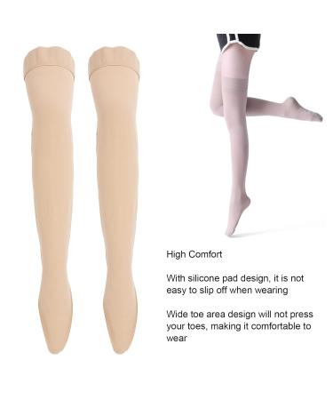 Thigh High Compression Stockings - Beige 23-32 mmHg Closed Toe for Varicose Veins - Sports Compression Gear - International Shipping Available - Buy Online on GoSupps.com