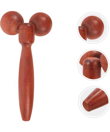 Minkissy Wood Double Ball Massage Device | Skin Care Tools for Neck & Eye Care | Facial Beauty Roller & Manual Scooter - Buy Online on GoSupps.com