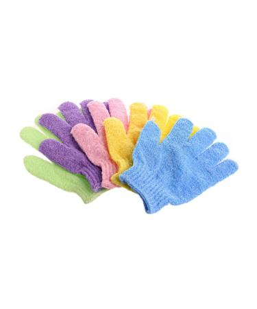 4 Pairs Exfoliating Shower Gloves - Medium Bath Scrub Body Exfoliator for Soft Skin - Buy Online on GoSupps.com