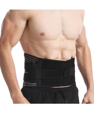 Adjustable Lumbar Support Belt - Breathable Compression Back Brace for Pain Relief | Lightweight Design Ideal for Broken Ribs - Medium Size - Buy Online on GoSupps.com