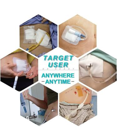 Peritoneal Dialysis Shower Pouch Waterproof Shield - 50 Disposable Covers for PD Port and Catheter - Bathing Accessories for Colostomy Bags - Buy Online on GoSupps.com