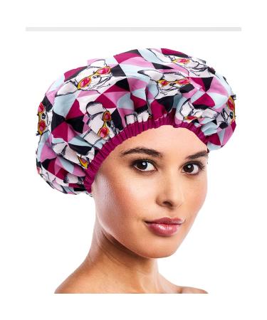 Reusable Nylon Shower Cap - Oversized, Waterproof, Reversible Hair Cap for All Lengths | Socialite Ay Chihuahua - Buy Online on GoSupps.com