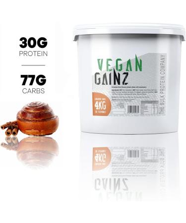 The Bulk Protein Company Vegan Gainz Plant Based Protein Powder - Cinnamon Swirl Flavor - 32 Servings, 30g Protein Per Serving - Buy Online on GoSupps.com