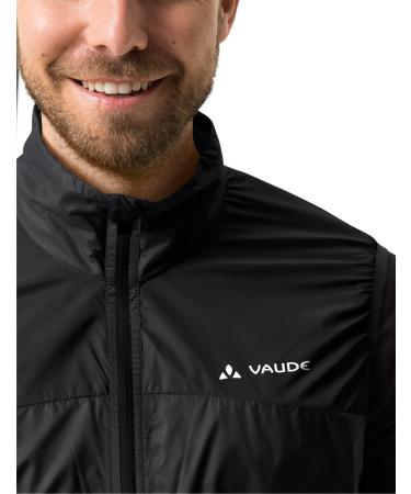 Vaude Matera Air Vest - Ultra-Light Windproof & Water-Repellent Cycling Vest for Men | Reflective Black Racing Bike Gear - Buy Online on GoSupps.com