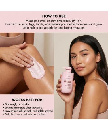 My Beauty Spot Scented Body Lotion for Women - Rose Scented Body Butter Natural Lotion for Women to Smell Good Skin Moisturizer Infused with Collagen - Extra Large 510 ml. - Buy Online on GoSupps.com