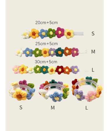 QWINEE Flower Decor Dog Collar - Cute Necklace for Small to Medium Dogs - Multicolor - S - Buy Online on GoSupps.com