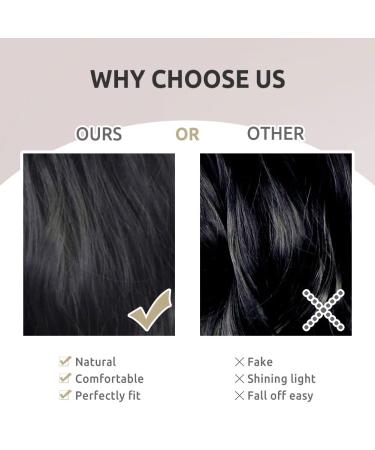 Onpep Darkest Brown Bob Wig with Bangs - Short Shoulder Length Straight Synthetic Wig for Women - Heat Resistant Natural Color - Buy Online on GoSupps.com