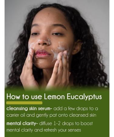 Lemon Eucalyptus 1/6 fl oz (5 ml) Glass Bottle 100% Pure Essential Oil GreenHealth - Buy Online on GoSupps.com