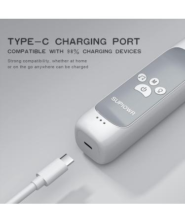 Supiowr Baby Nasal Aspirator with Silicone Mouthpiece | 3 Modes, Music & Lighting | Electric Rechargeable | Grey 16oz - Buy Online on GoSupps.com