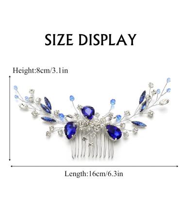 Zoestar Silver Crystal Wedding Hair Crest | Rhinestone Headdress & Pearl Hair Clip Elegant Bridal Accessories for Women & Girls - Buy Online on GoSupps.com