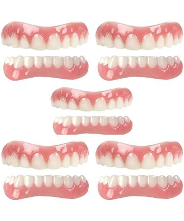 Zhirceke Immediate denture cosmetics upper and lower silicone prostheses of perfect dentures removable temporary facets for men and women 5PCs