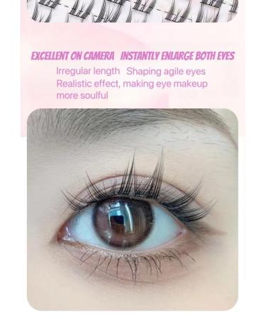 Buy Glue-Free Segmented Lazy Trilogy Natural Simulation Cat Elf Self-Adhesive False Eyelashes in Black - International Shipping Available - Buy Online on GoSupps.com
