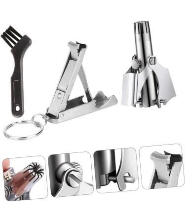 NOLITOY Nose Hair Trimmer Set - Manual Stainless Steel Clipper for Men | Effective Nose Hair Removal Tool - Buy Online on GoSupps.com