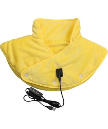 Samuliy Neck Heating Pillows | Fast-Heating Neck & Shoulder Wraps | 3 Heating Levels | Safe Electric Shoulder Warmer | Heated Scarf for Men & Women - Yellow - Buy Online on GoSupps.com