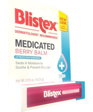 Blistex Medicated Berry Balm SPF 15 0.15 oz (Pack of 11) - Buy Online on GoSupps.com